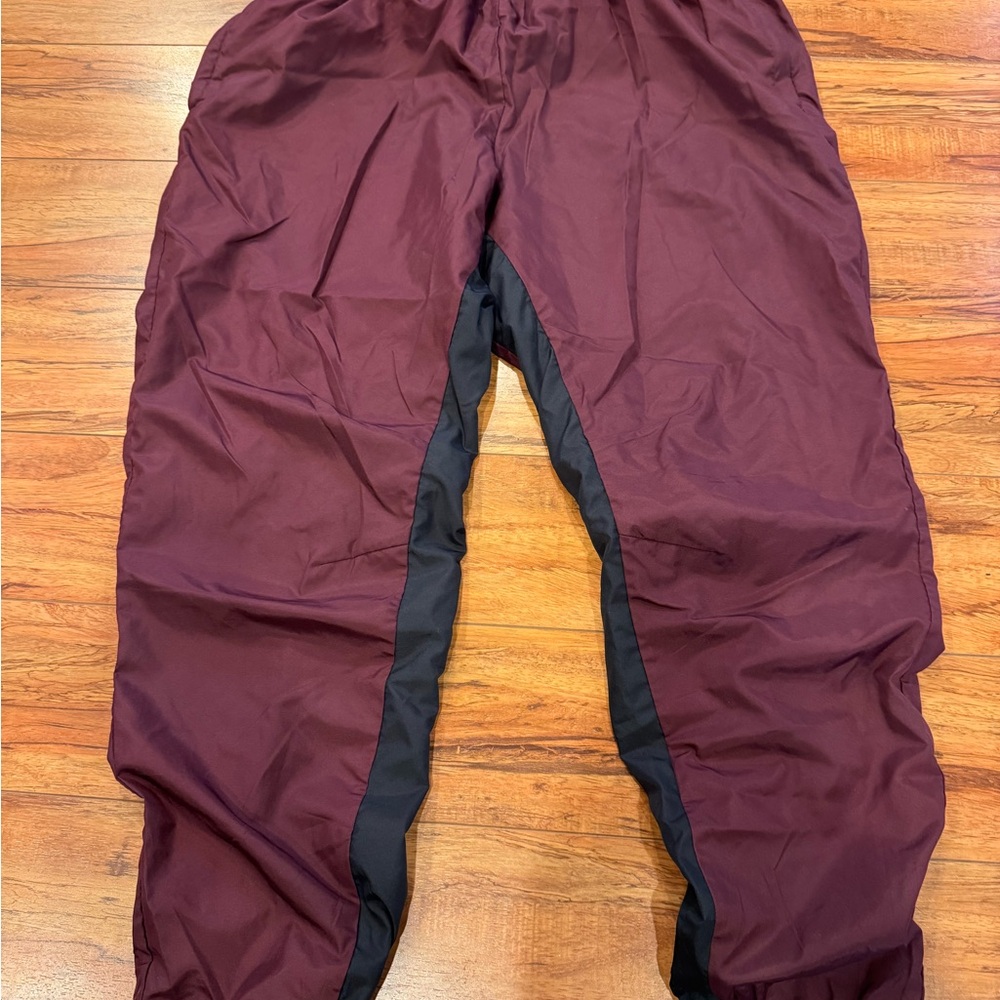 Under Armour Maroon and Black Track Pants